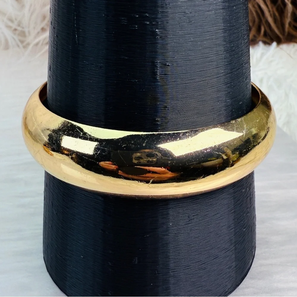 Vintage Goldtone Chunky Stacking Bangle Bracelet